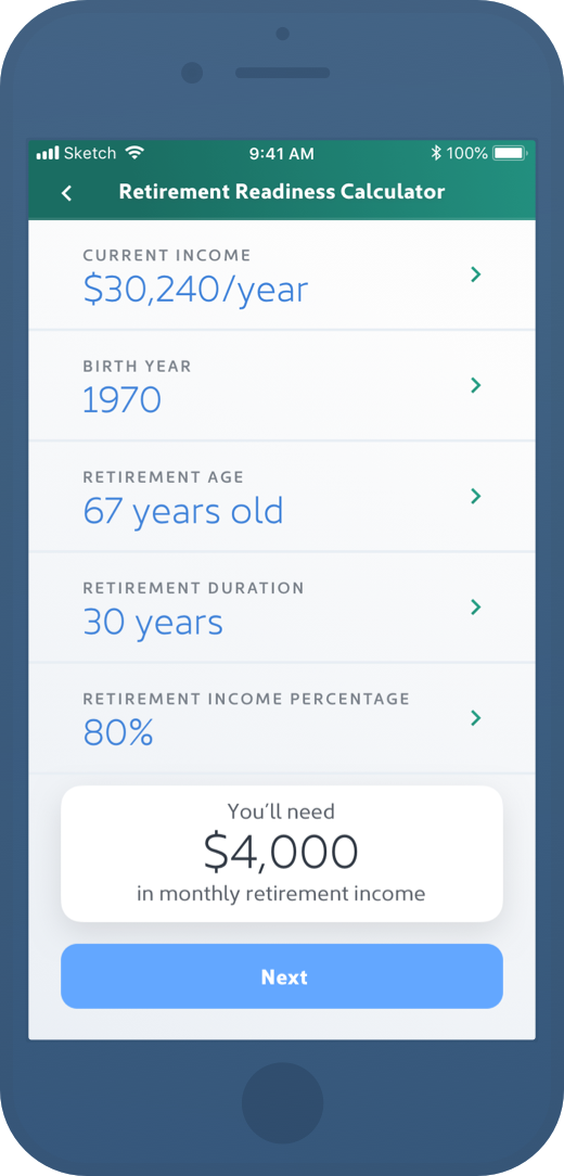 Retirement Readiness Calculator